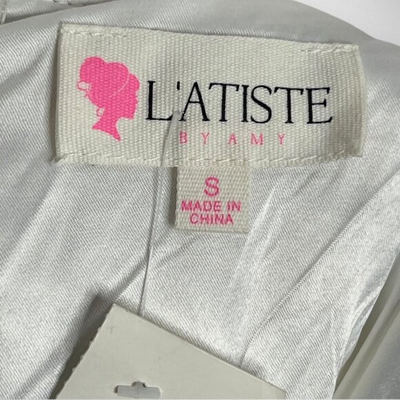 NWT L'ATISTE Striped Hi-Lo‎ Midi Summer Dress S - Picture 8 of 13